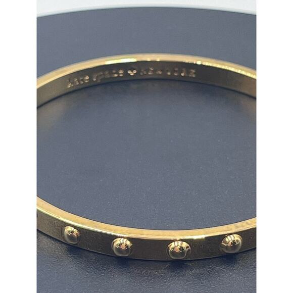 Kate Spade New‎ York Beaded Dot Gold Plated Narrow Bangle Bracelet - Picture 2 of 10
